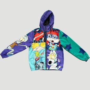 Members Only Nickelodeon Windbreaker Jacket M 90s‎ Cartoon Pop Culture Nostalgia